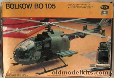 Testors 1/32 Bolkow Bo-105 Helicopter, 875 plastic model kit